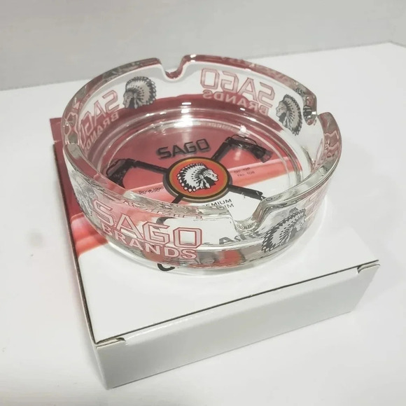 Sago Premium Since 1990 No.8  Glass Ashtray. - Picture 1 of 5